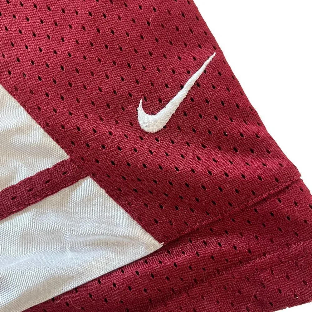 VINTAGE‎ Nike Shorts Mens L Red Athletic Running Pants Y2K Swoosh - Picture 5 of 9